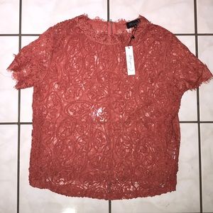 Burnt Orange Lace Top